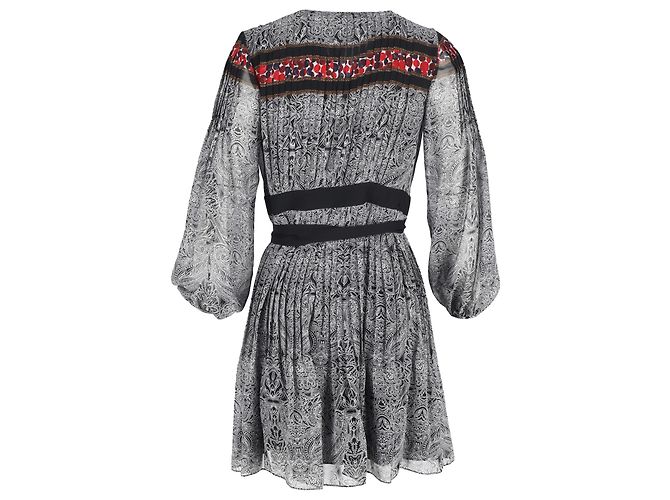 Abito avvolgente Bianka in seta multicolore di Diane von Furstenberg Nero - vista 6