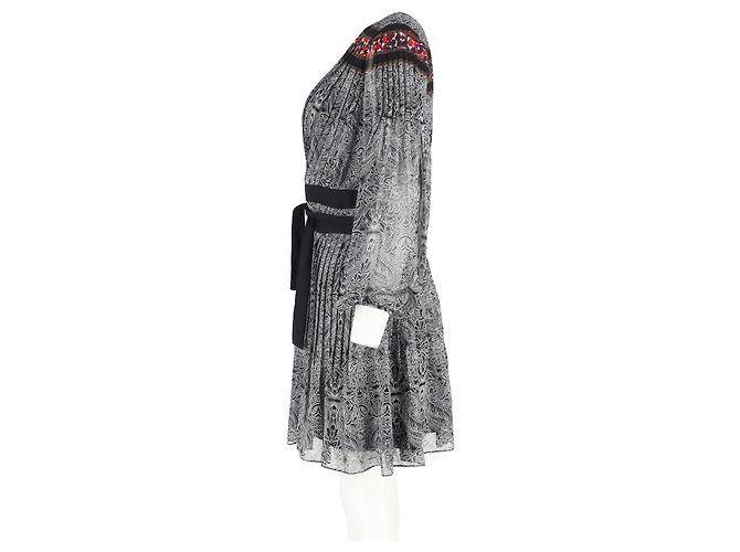 Abito avvolgente Bianka in seta multicolore di Diane von Furstenberg Nero - vista 8