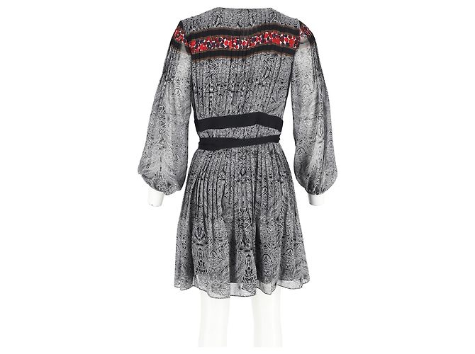 Abito avvolgente Bianka in seta multicolore di Diane von Furstenberg Nero - vista 9