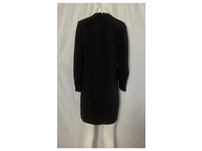 Stella Mc Cartney Abito a maniche lunghe con dettaglio zip Stella McCartney in rayon nero - vista 10