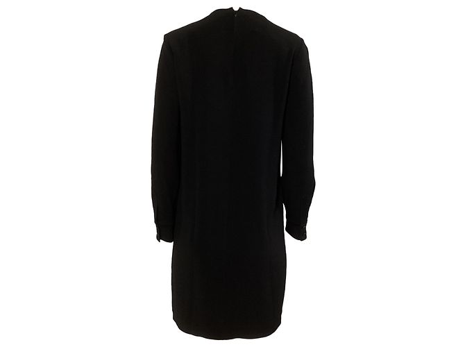 Stella Mc Cartney Abito a maniche lunghe con dettaglio zip Stella McCartney in rayon nero - vista 3