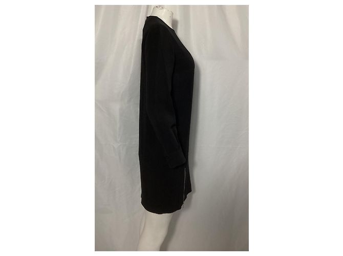 Stella Mc Cartney Abito a maniche lunghe con dettaglio zip Stella McCartney in rayon nero - vista 9