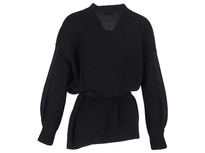 Schwarzer Wollcardigan mit Moncler-Logo - Ansicht 3
