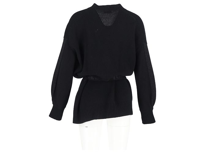 Schwarzer Wollcardigan mit Moncler-Logo - Ansicht 6