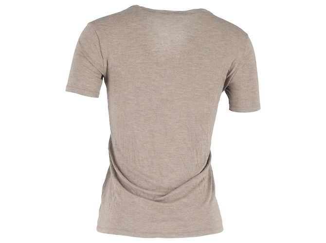 Camiseta de cuello redondo con bolsillo en algodón marrón de Alexander Wang Castaño Roja - vista 3