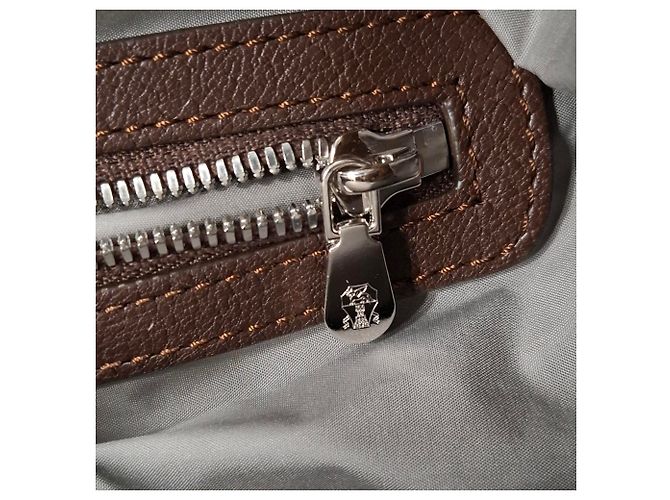 Zaino multi-tasche Brunello Cucinelli in suede marrone - vista 6