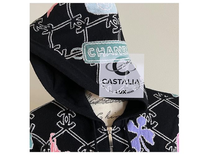 Chanel Novo moletom com capuz CC Logo 2022 Multicor - vista 18