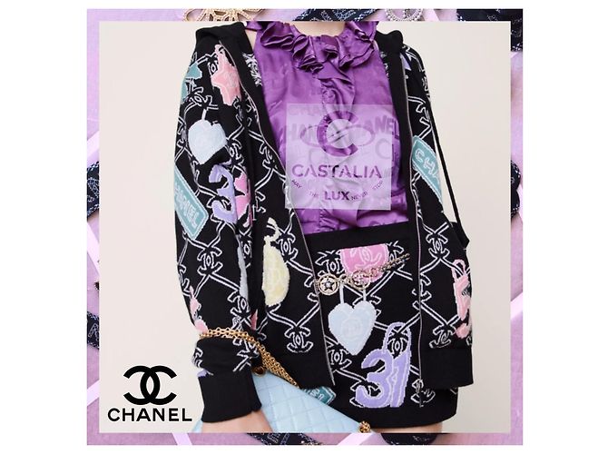 Chanel Novo moletom com capuz CC Logo 2022 Multicor - vista 5