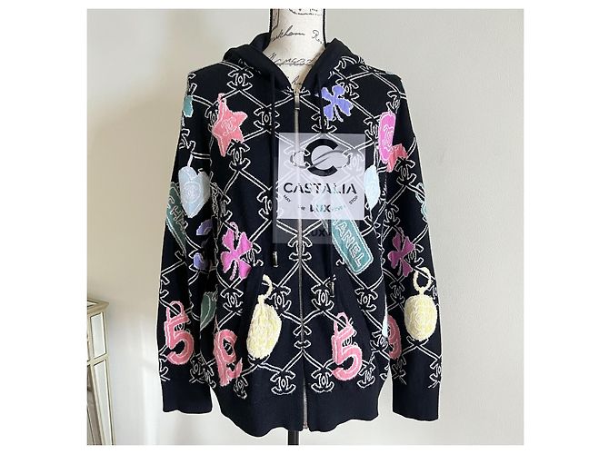 Chanel Novo moletom com capuz CC Logo 2022 Multicor - vista 8