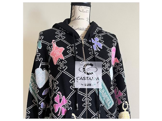 Chanel Novo moletom com capuz CC Logo 2022 Multicor - vista 9