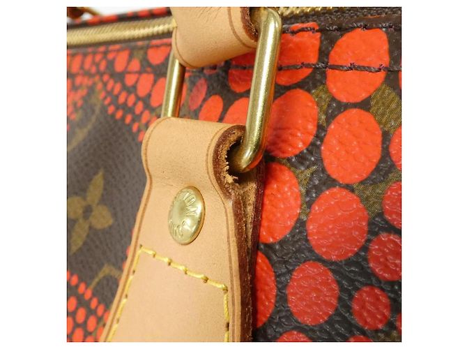 Sac Boston Speedy 30cm Monogram Louis Vuitton Marron Rouge - vue 3