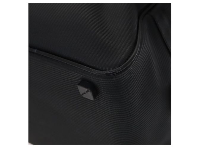 Bulgari Borsa Boston BVLGARI PVC Nero Argento Auth bs22064 - vista 15