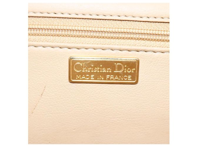 Borsa a Spalla Christian Dior in Pelle Beige Auth BA196 - vista 11