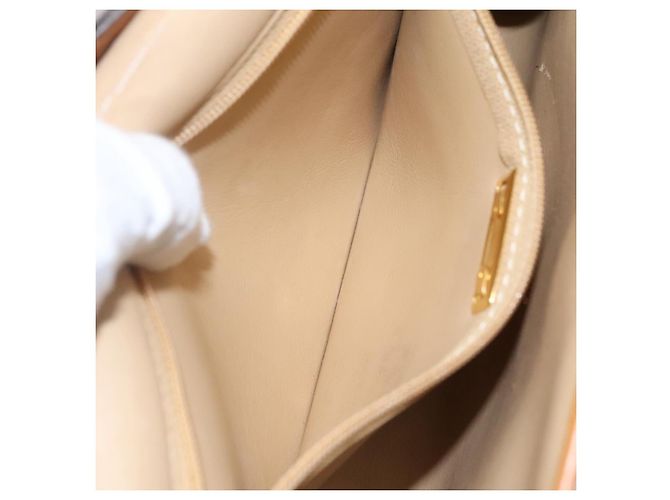 Borsa a Spalla Christian Dior in Pelle Beige Auth BA196 - vista 19