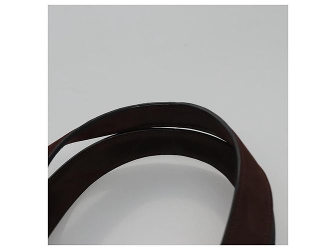 Bulgari Borsa a mano BVLGARI in suede 2 in 1 marrone argento autentica bs22466 - vista 14