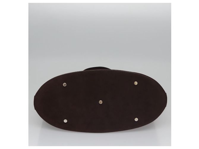 Bulgari Borsa a mano BVLGARI in suede 2 in 1 marrone argento autentica bs22466 - vista 5