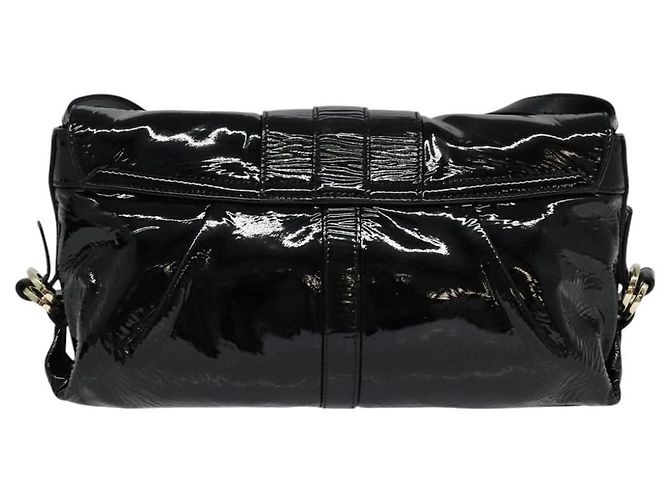 Bulgari Borsa a spalla BVLGARI Chandra Smalto Nero Auth bs22120 - vista 2