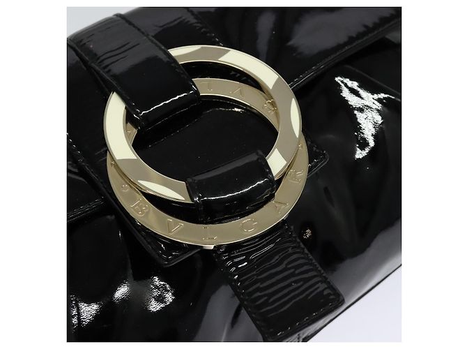 Bulgari Borsa a spalla BVLGARI Chandra Smalto Nero Auth bs22120 - vista 8