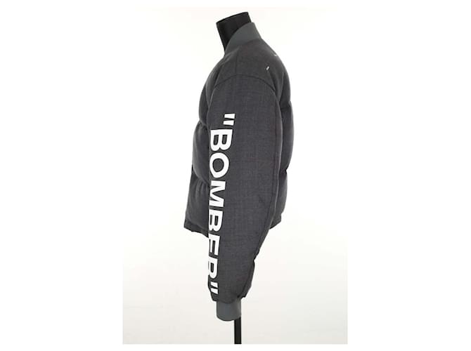 Off White Graue Wolljacke - Ansicht 3