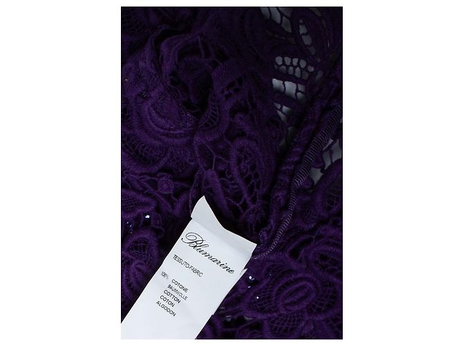 BluMarine, Lila Spitzenkleid mit Kristallen - Ansicht 6