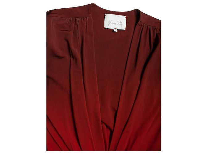 Autre Marque Johanna Ortiz, Rotes Midi-Kleid Dschungelmythos - Ansicht 8
