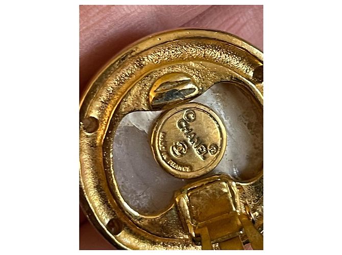 Chanel CC Logo Perlenohrringe Gold Gold hardware - Ansicht 5