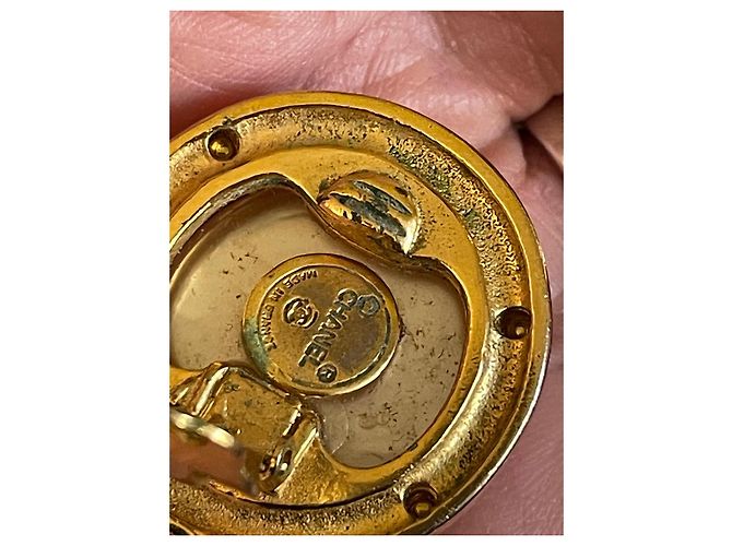 Chanel CC Logo Perlenohrringe Gold Gold hardware - Ansicht 6