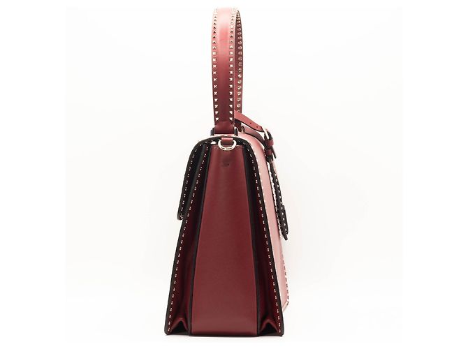 Valentino Garavani Borsa a spalla in pelle rossa con borchie Rosso - vista 7
