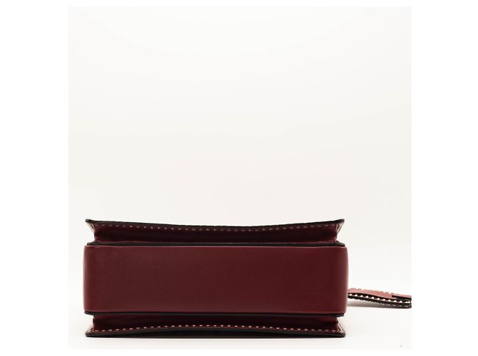 Valentino Garavani Borsa a spalla in pelle rossa con borchie Rosso - vista 9