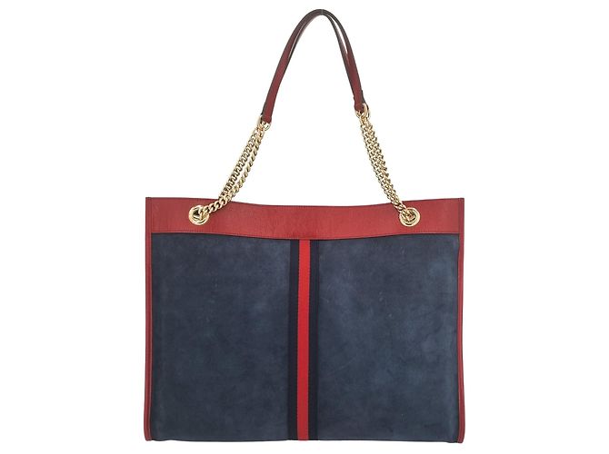 Gucci Maxi Rajah Tote Azul y Rojo - vista 3