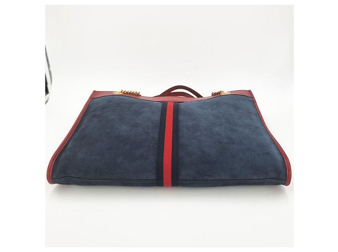 Gucci Maxi Rajah Tote Azul y Rojo - vista 5
