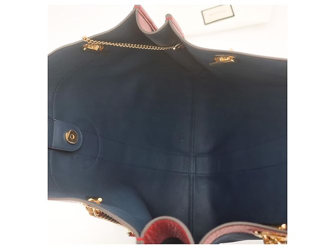 Gucci Maxi Rajah Tote Azul y Rojo - vista 7