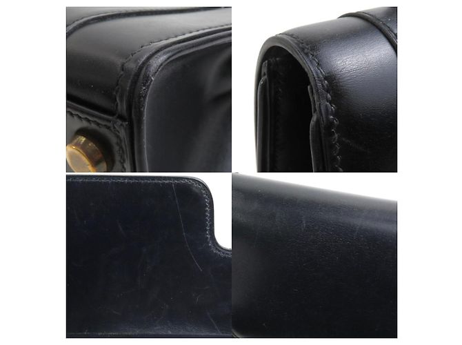 Hermès Bolso Hermes Drag 27 en cuero de ternera negro - vista 3