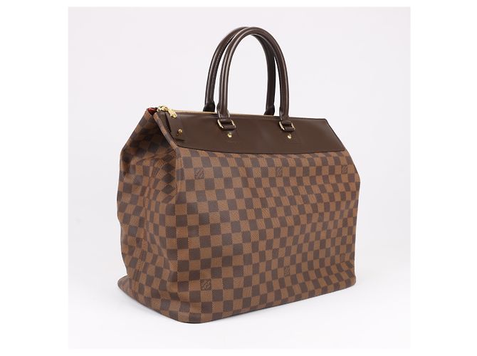 Borsa Louis Vuitton Damier Ebene Greenwich PM in marrone N41165 Verde - vista 2