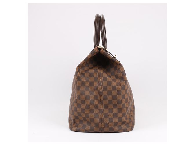 Borsa Louis Vuitton Damier Ebene Greenwich PM in marrone N41165 Verde - vista 3