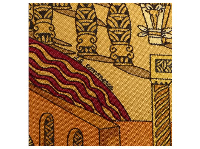 Foulard Hermès Carré 90 "L ATLANTIDE" 100% Seta Nero - vista 11