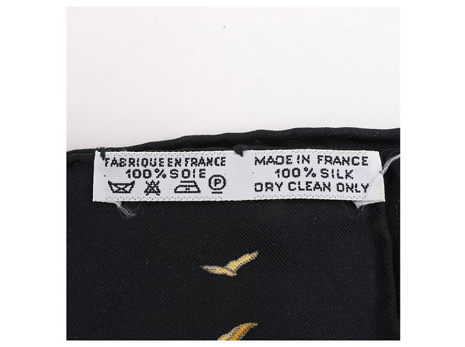 Foulard Hermès Carré 90 "L ATLANTIDE" 100% Seta Nero - vista 2