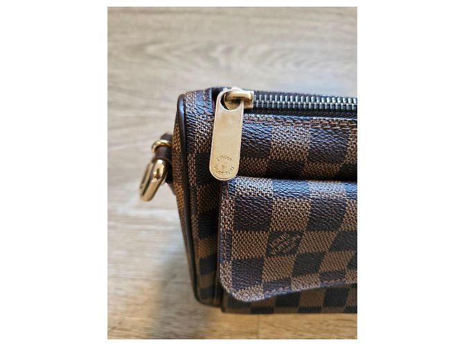 Borsa Louis Vuitton in pelle marrone - vista 3