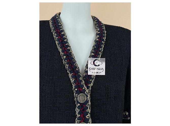 Chanel Ikonische schwarze Tweedjacke aus Paris / Shanghai - Ansicht 9