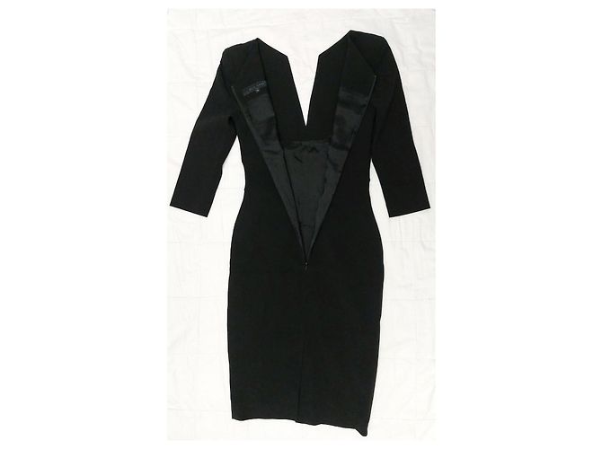 Elie Saab Wollkleid Schwarz Größe 38 - Ansicht 3