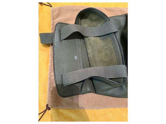 Hermès Sherpa Rucksack dunkelgrün Olivgrün - Ansicht 4