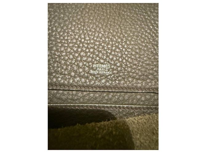 Hermès Sherpa Rucksack dunkelgrün Olivgrün - Ansicht 6