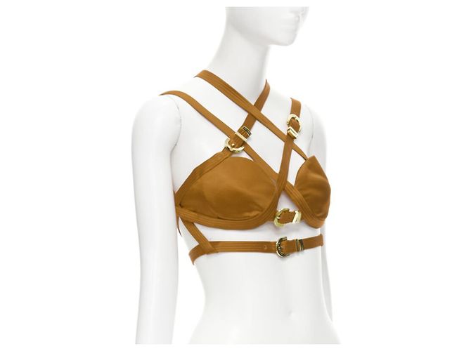 Versace s&m bondage tribute silk buckle bra - vista 2