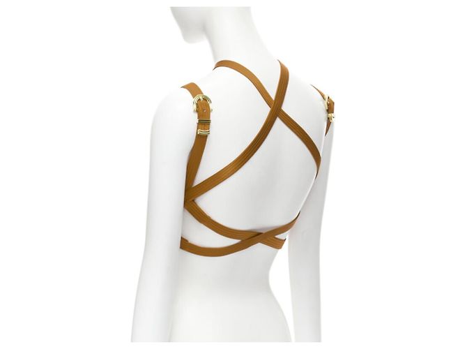 Versace s&m bondage tribute silk buckle bra - vista 5