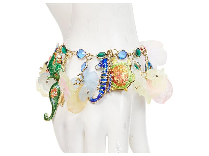 Kristallakrylarmband mit bunten Meereslebewesen und Blumen von Erickson Beamon Mehrfarben - Ansicht 3