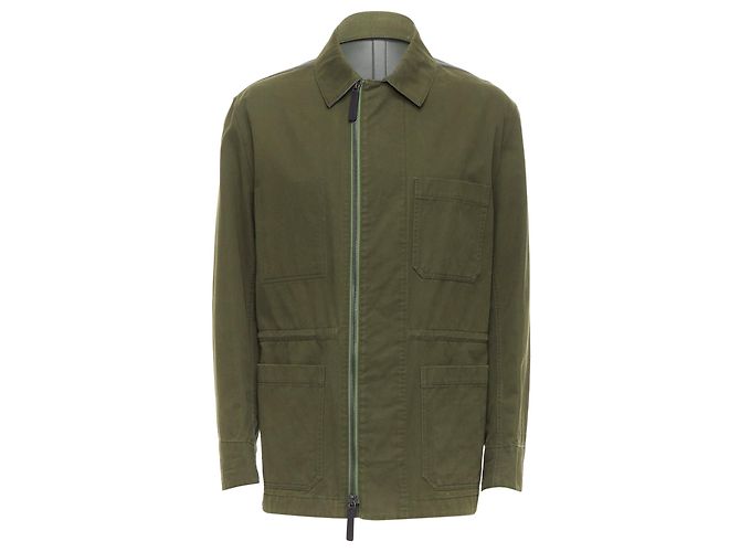 Casaco safari de algodão e couro Berluti Haider Ackermann - vista 3