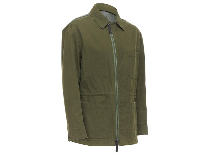 Casaco safari de algodão e couro Berluti Haider Ackermann - vista 4
