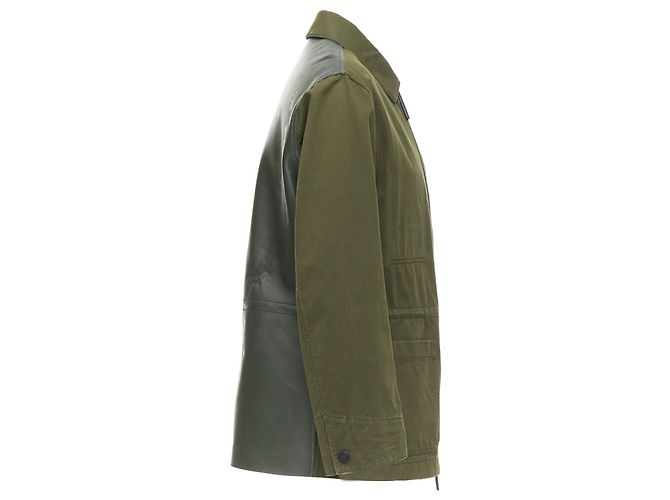 Casaco safari de algodão e couro Berluti Haider Ackermann - vista 5