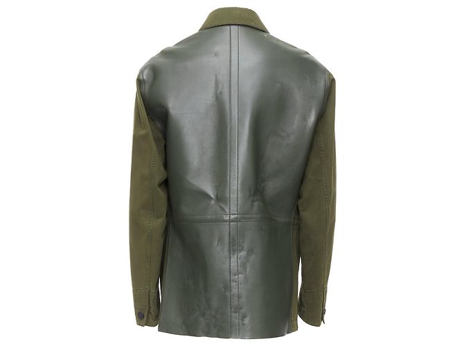 Casaco safari de algodão e couro Berluti Haider Ackermann - vista 6