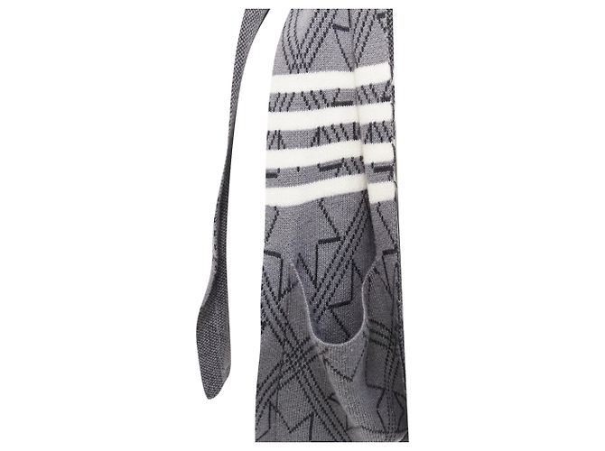 Cachecol longo com bolso e listras de 4 barras estreladas Thom Browne - vista 2